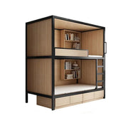 LUXORA Metal Bunk Bed with Storage Shelves Heavy Duty Frame 90/100/120cm Space Saving for Dorm Apartment