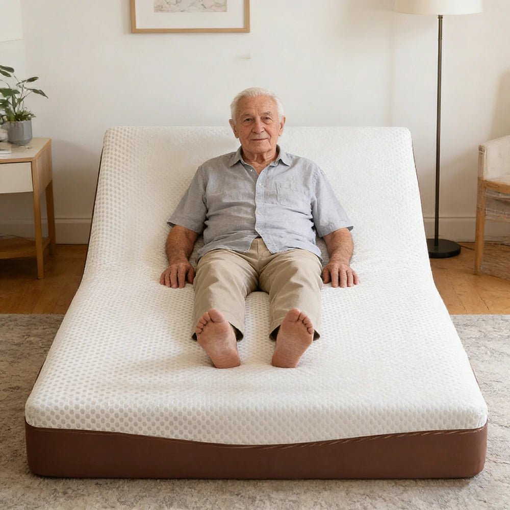 LUXORA Smart Mattress Ergonomic Zoning Electric Adjustable Backrest 90/120/150cm for Elderly Post-surgery Home Use