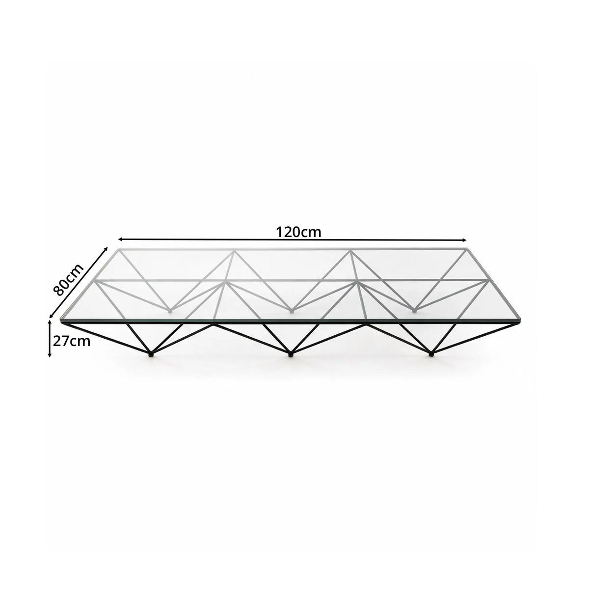 LUXORA Tempered Glass Coffee Table Stainless Steel Frame Thickened Glass Top for Living Room Sofa Area Lounge - White