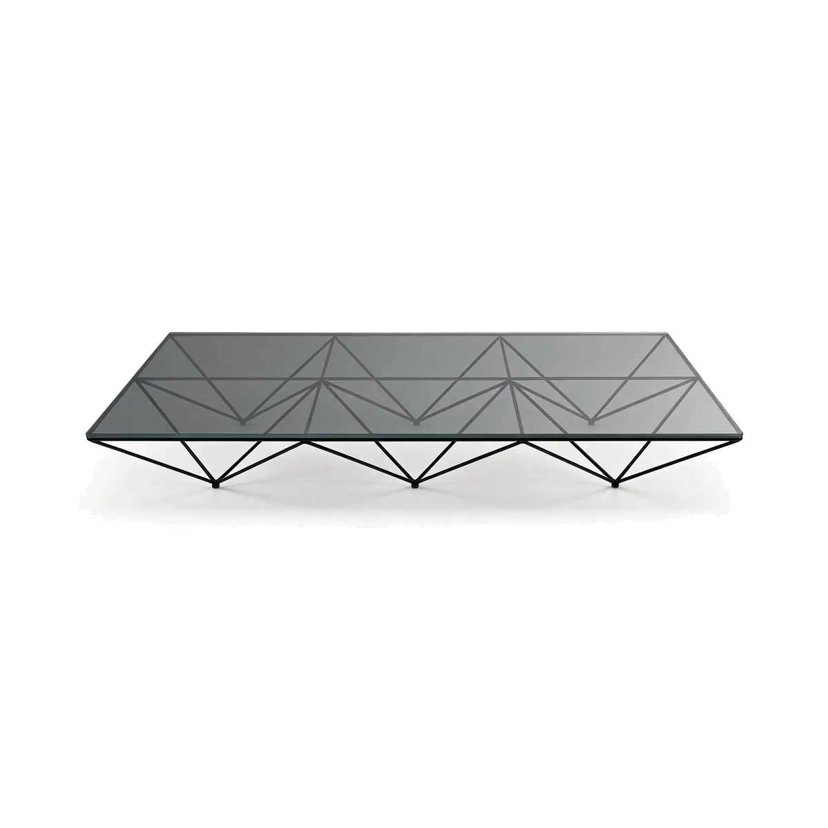 LUXORA Tempered Glass Coffee Table Stainless Steel Frame Thickened Glass Top for Living Room Sofa Area Lounge - Grey