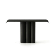 LUXORA Metal Console Table Artistic Cylindrical Base Slim Design 100/120cm for Entryway Hallway Living Room Reception Area - Black