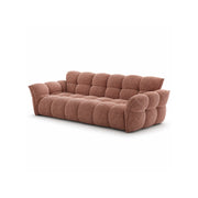 LUXORA Modern Sofa Belgian Chenille Upholstery Triple-Layer Cushioning Pine Wood Frame 210/240cm for Living Room Apartment - Pink