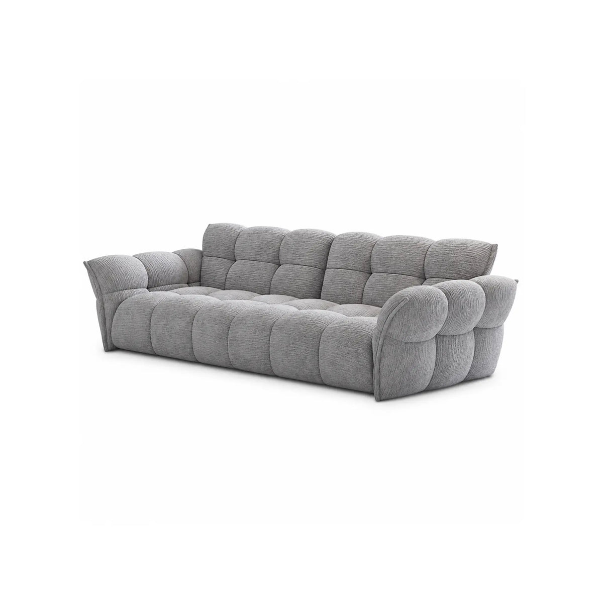 LUXORA Modern Sofa Belgian Chenille Upholstery Triple-Layer Cushioning Pine Wood Frame 210/240cm for Living Room Apartment - Grey