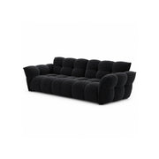 LUXORA Modern Sofa Belgian Chenille Upholstery Triple-Layer Cushioning Pine Wood Frame 210/240cm for Living Room Apartment - Black