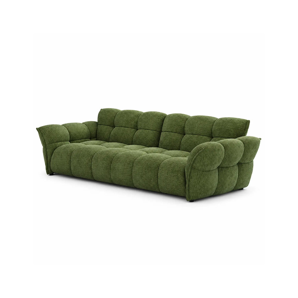 LUXORA Modern Sofa Belgian Chenille Upholstery Triple-Layer Cushioning Pine Wood Frame 210/240cm for Living Room Apartment - Green