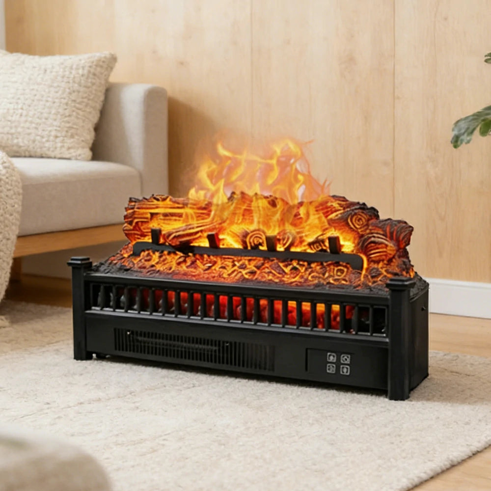 LUXORA Electric Fireplace Heater 3D Log Flame Insert 700W-1600W Indoor Heater with Remote Control