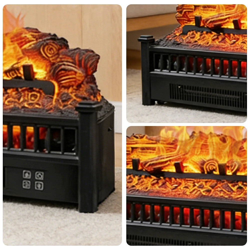 LUXORA Electric Fireplace Heater 3D Log Flame Insert 700W-1600W Indoor Heater with Remote Control