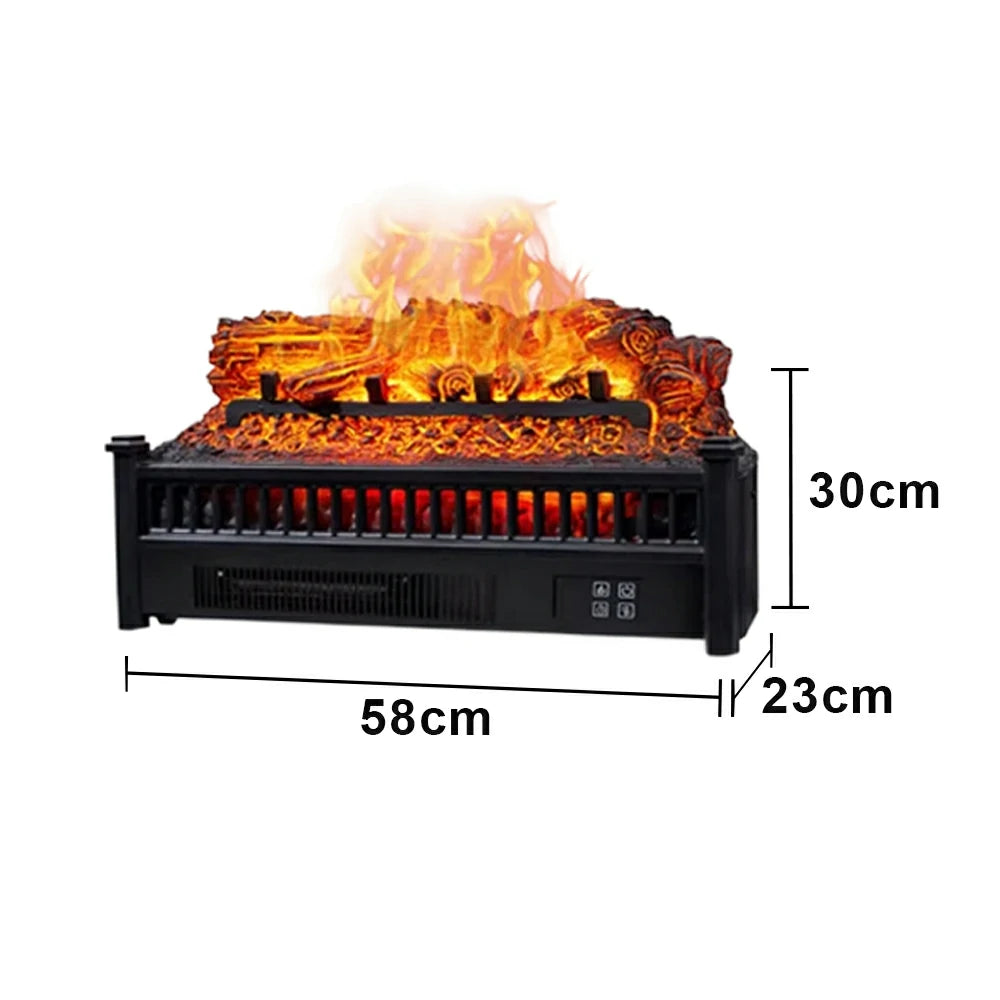 LUXORA Electric Fireplace Heater 3D Log Flame Insert 700W-1600W Indoor Heater with Remote Control