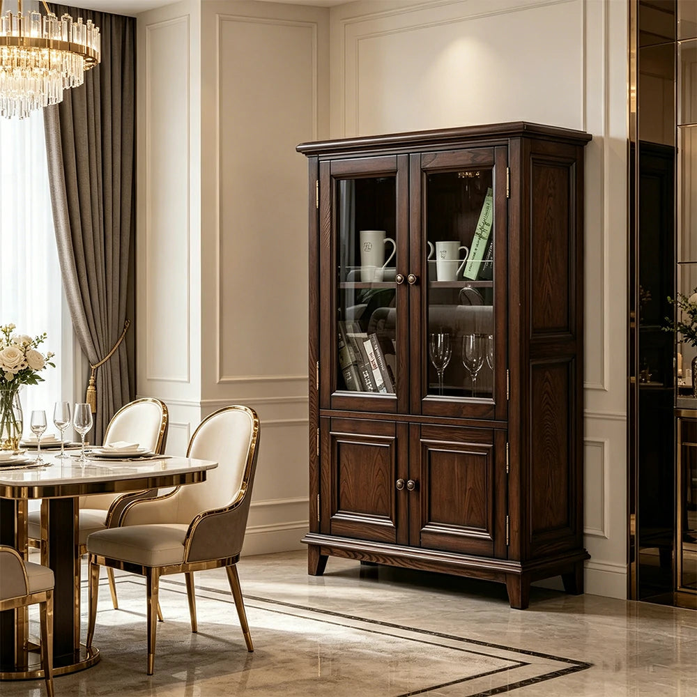 LUXORA Solid Wood 8 Drawer Chest with Large Storage American Style Cabinet for Living Room Bedroom Entryway（副本）