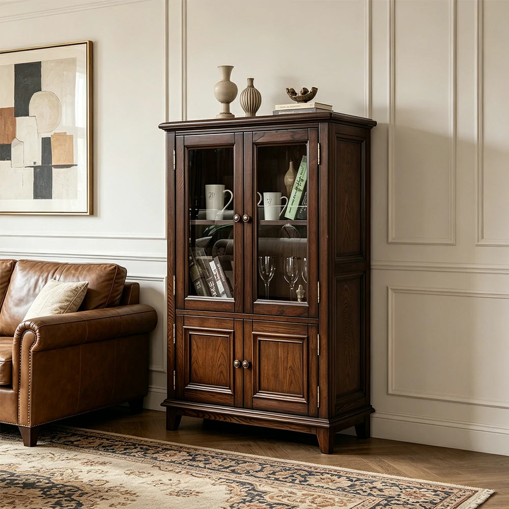 LUXORA Solid Wood 8 Drawer Chest with Large Storage American Style Cabinet for Living Room Bedroom Entryway（副本）