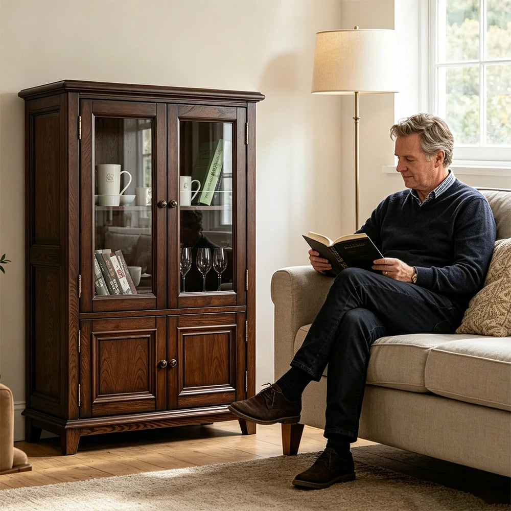 LUXORA Solid Wood 8 Drawer Chest with Large Storage American Style Cabinet for Living Room Bedroom Entryway（副本）