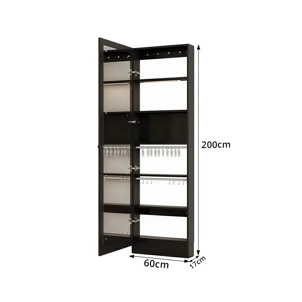 LUXORA Vintage Dressing Cabinet Large Storage Vanity Organizer for Bedroom Walk-In Closet - Black