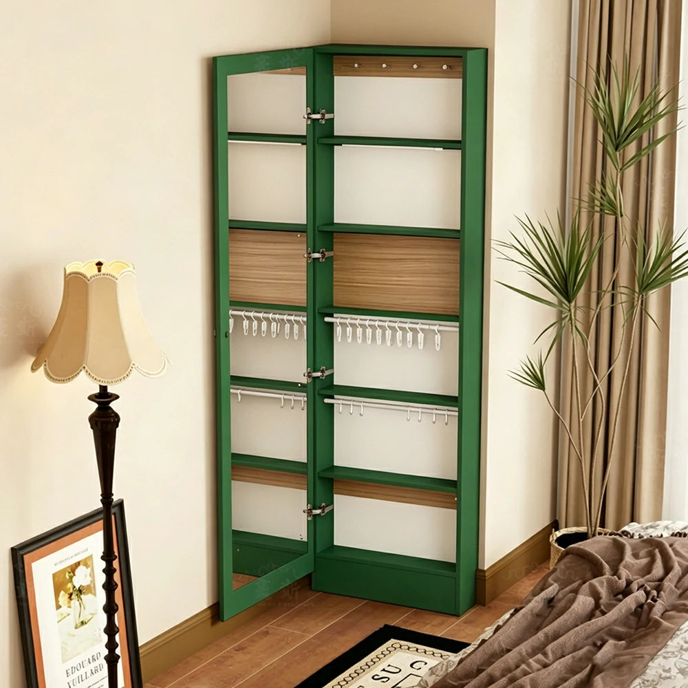 LUXORA Vintage Dressing Cabinet Large Storage Vanity Organizer for Bedroom Walk-In Closet - Green