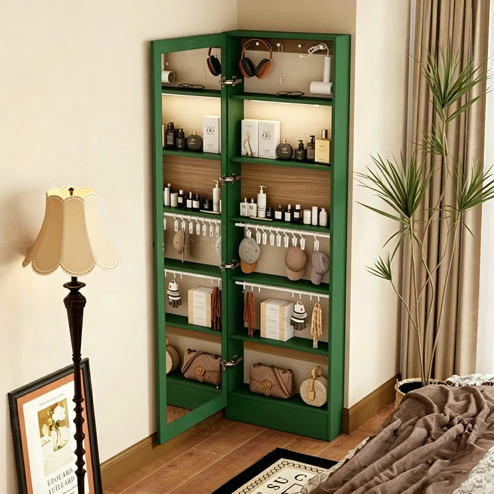 LUXORA Vintage Dressing Cabinet Large Storage Vanity Organizer for Bedroom Walk-In Closet - Green