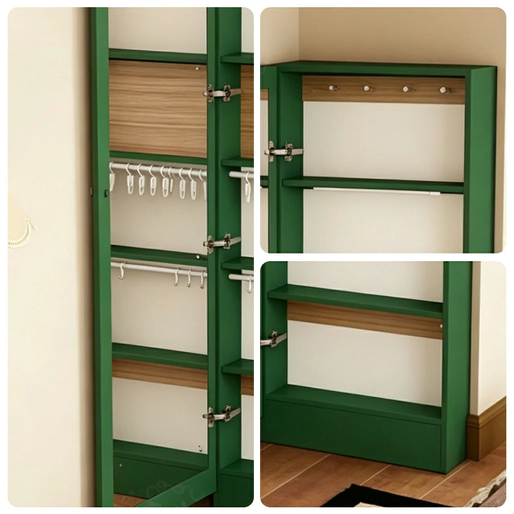 LUXORA Vintage Dressing Cabinet Large Storage Vanity Organizer for Bedroom Walk-In Closet - Green
