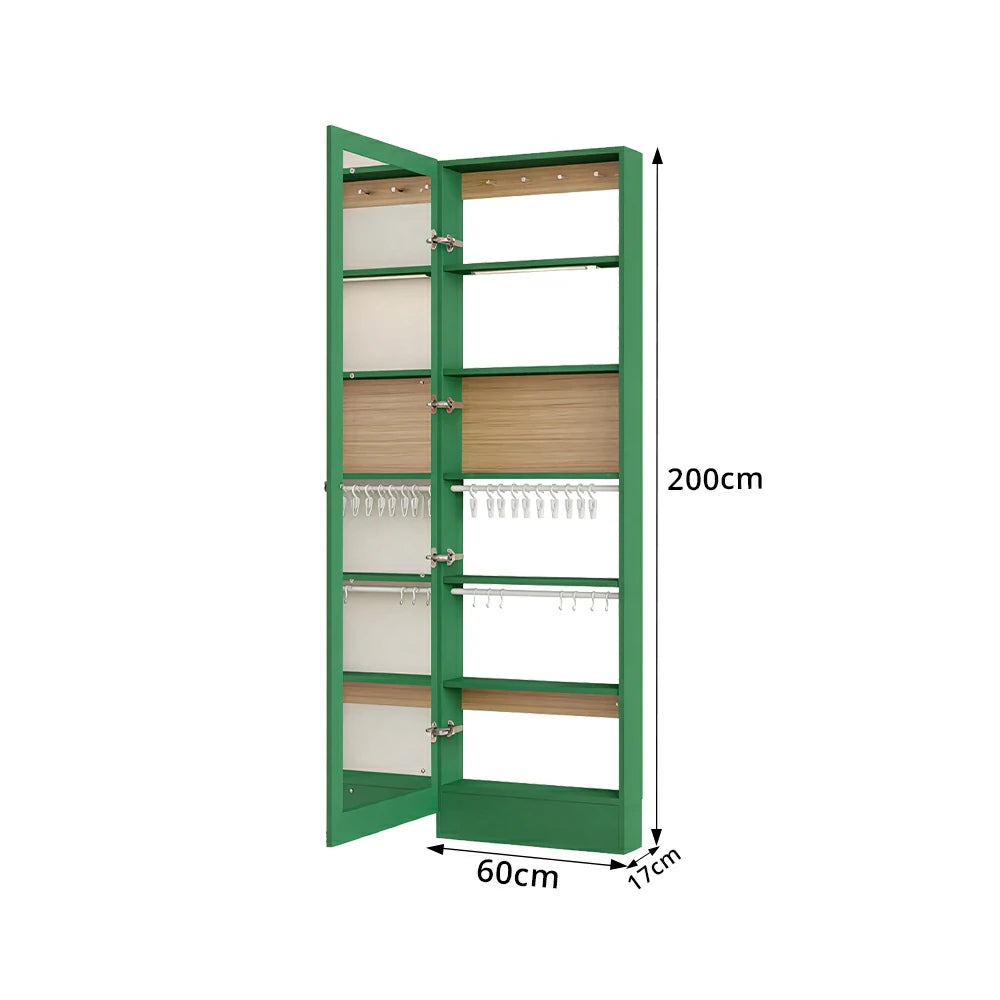 LUXORA Vintage Dressing Cabinet Large Storage Vanity Organizer for Bedroom Walk-In Closet - Green