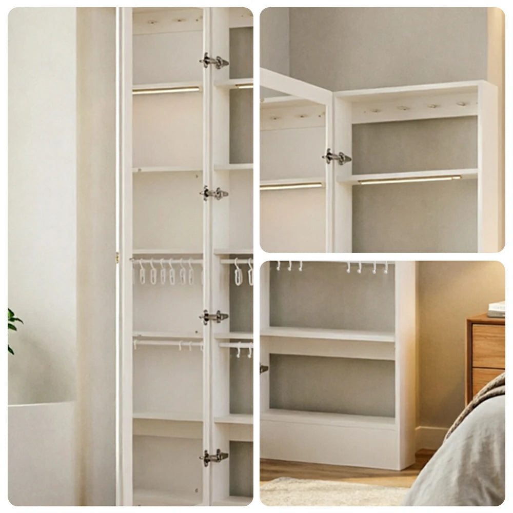 LUXORA Vintage Dressing Cabinet Large Storage Vanity Organizer for Bedroom Walk-In Closet - Beige