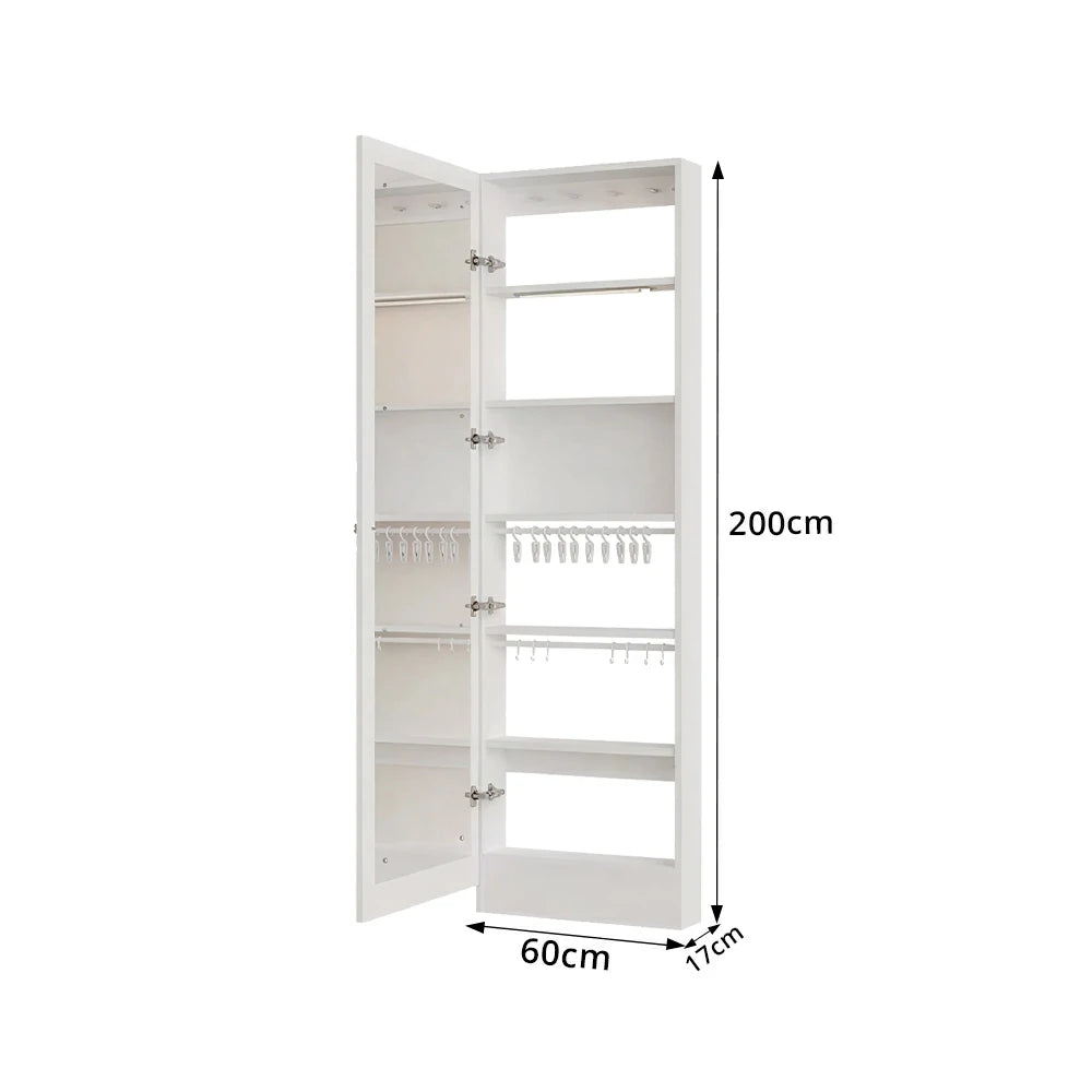 LUXORA Vintage Dressing Cabinet Large Storage Vanity Organizer for Bedroom Walk-In Closet - White