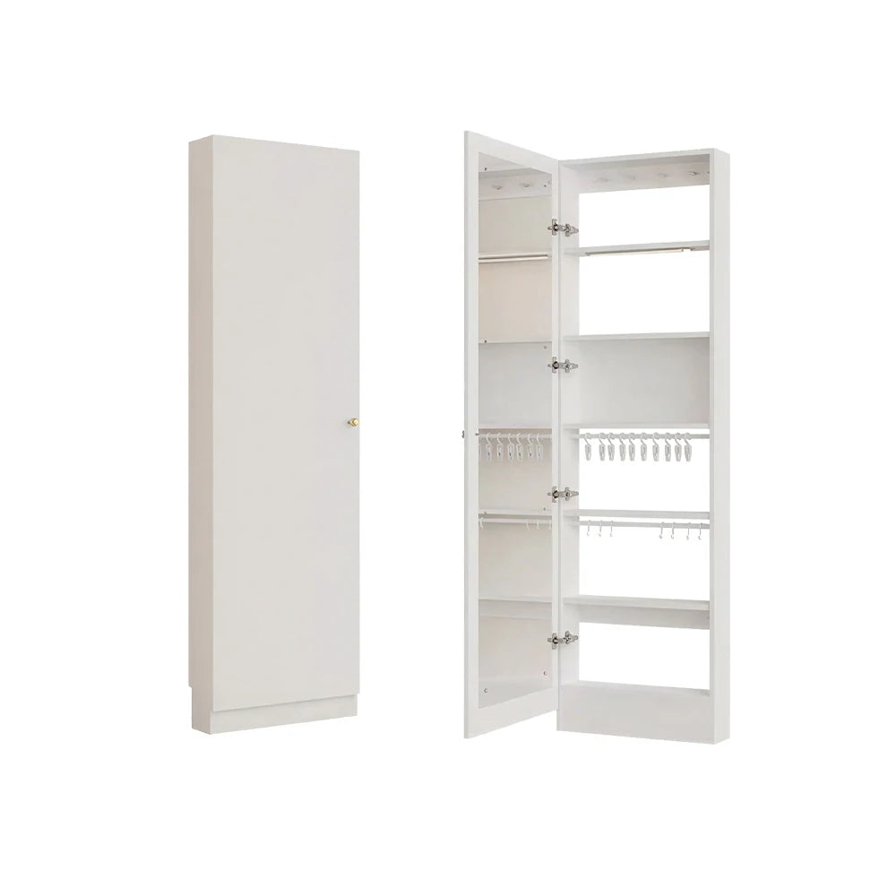 LUXORA Vintage Dressing Cabinet Large Storage Vanity Organizer for Bedroom Walk-In Closet - White