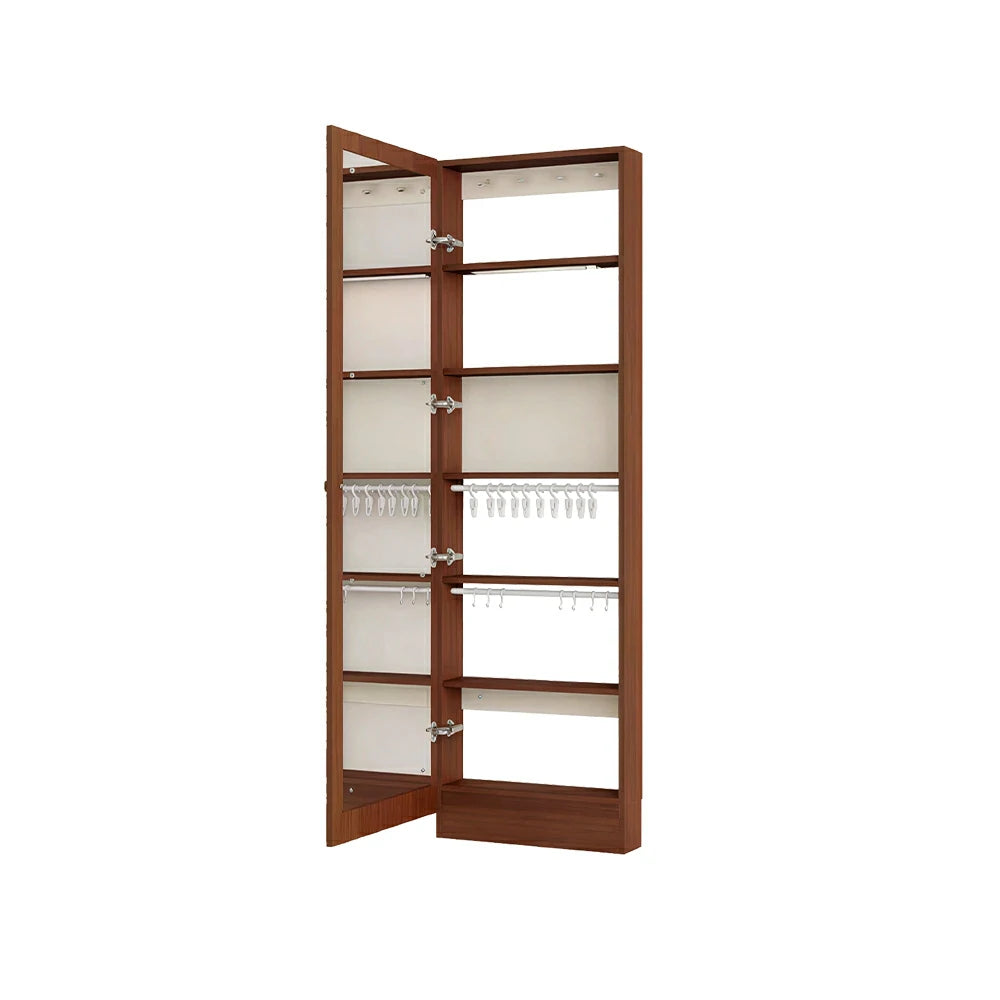 LUXORA Vintage Dressing Cabinet Large Storage Vanity Organizer for Bedroom Walk-In Closet - Brown