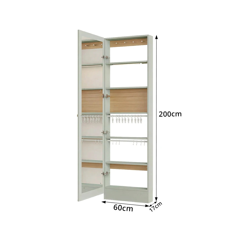 LUXORA Vintage Dressing Cabinet Large Storage Vanity Organizer for Bedroom Walk-In Closet - Grey&Green