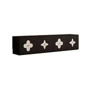 LUXORA Modern TV Cabinet Natural Shell Detail Storage Console for Living Room Entertainment Area - Black