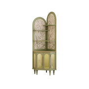 LUXORA Corner Storage Cabinet Multi-Layer Space Saving Organizer for Living Room Small Spaces - Green