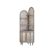 LUXORA Corner Storage Cabinet Multi-Layer Space Saving Organizer for Living Room Small Spaces - Blue