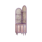LUXORA Corner Storage Cabinet Multi-Layer Space Saving Organizer for Living Room Small Spaces - Purple