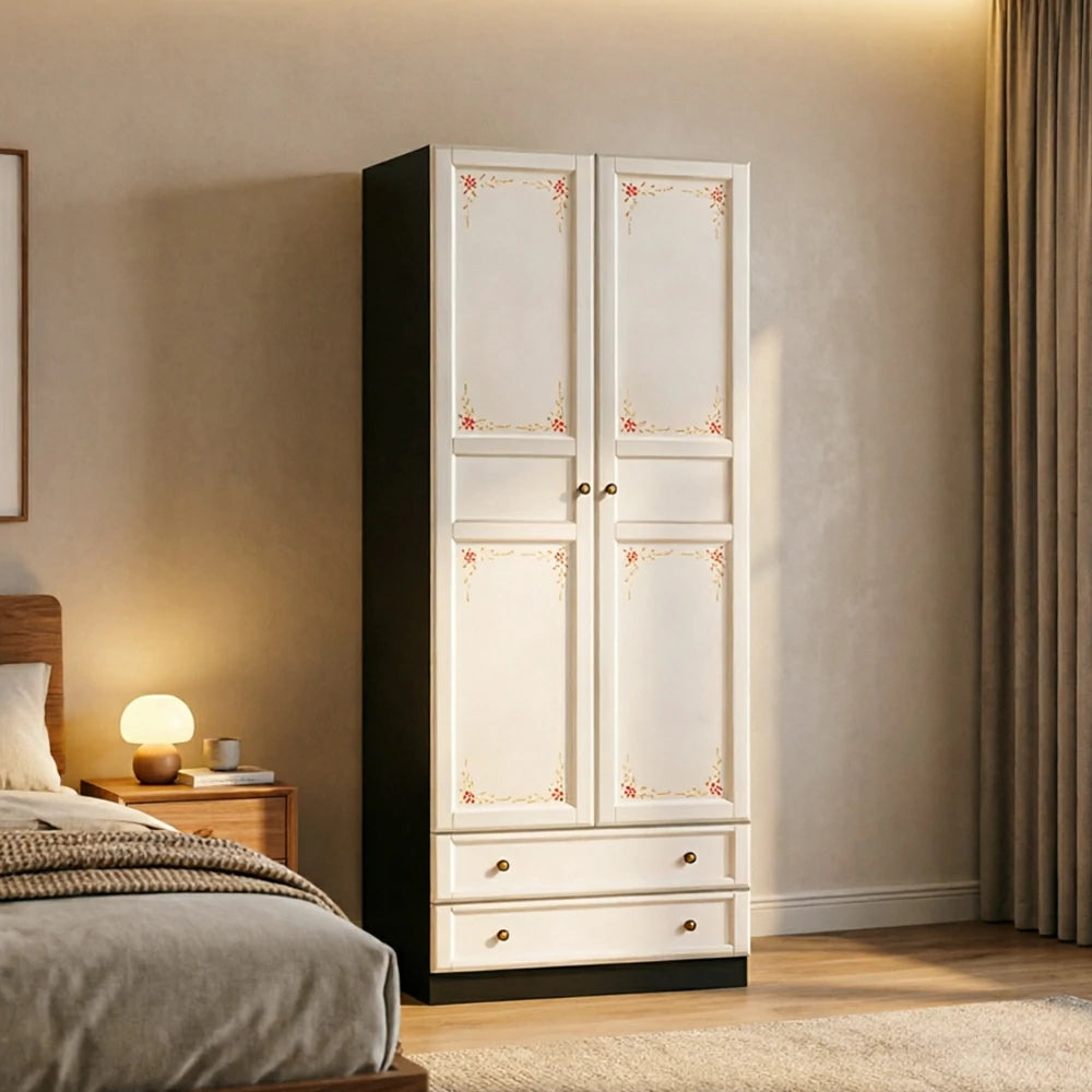 LUXORA Two Door Modular Full Wall Wardrobe Large Capacity Storage Cabinet for Bedroom Walk-In Closet - Beige