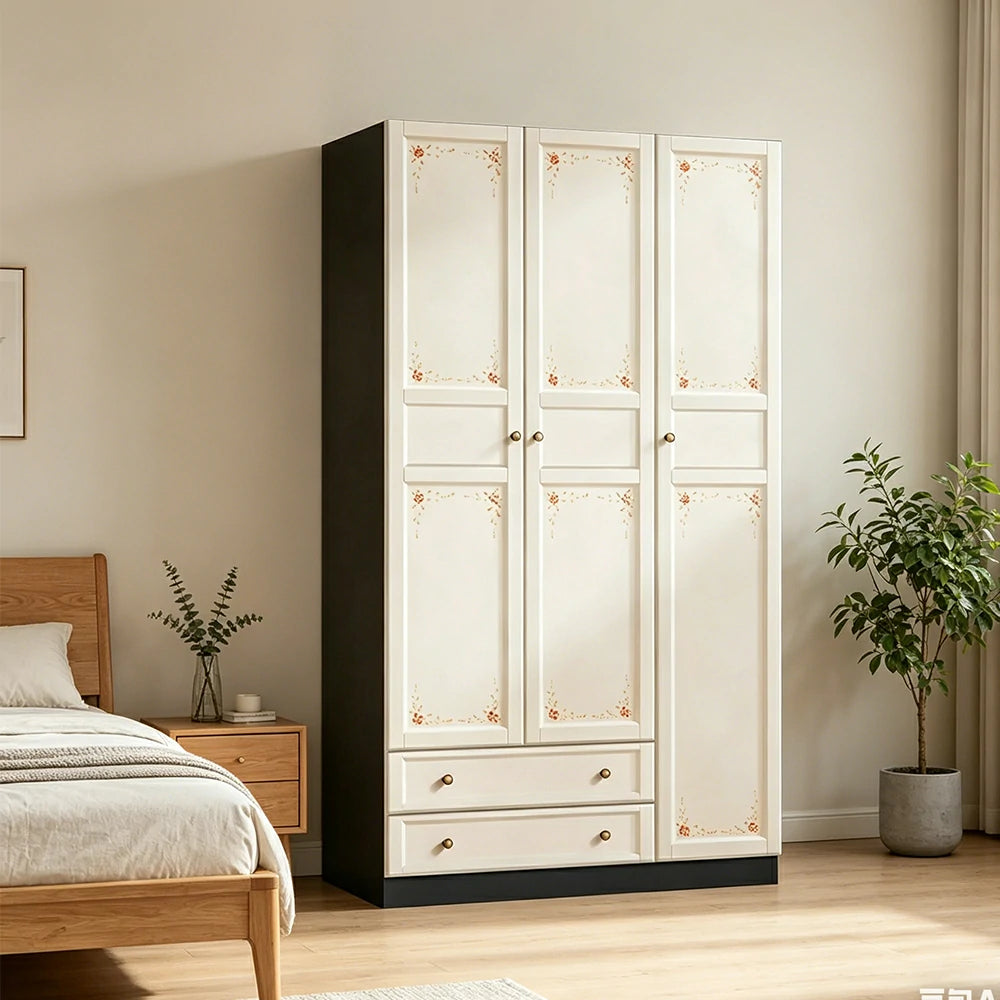 LUXORA Three Door Modular Full Wall Wardrobe Large Capacity Storage Cabinet for Bedroom Walk-In Closet - Beige