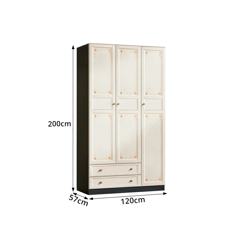 LUXORA Three Door Modular Full Wall Wardrobe Large Capacity Storage Cabinet for Bedroom Walk-In Closet - Beige