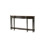 LUXORA Vintage Entryway Console Table Hand-Painted Solid Wood Accent Table for Hallway Living Room - Black