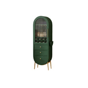 LUXORA Vintage Sideboard Wine Cabinet Metal Frame Storage Unit for Living Room Dining Room - Green