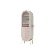 LUXORA Vintage Sideboard Wine Cabinet Metal Frame Storage Unit for Living Room Dining Room - Pink