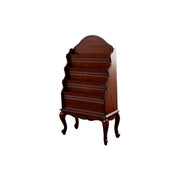 LUXORA Vintage Display Cabinet Multi-Layer Solid Wood Storage Shelf for Living Room Reading Corner - Brown