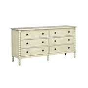 LUXORA French Vintage Solid Wood 6-Drawer Dresser - 178cm Bedroom Entryway Storage Cabinet - Natural Wood