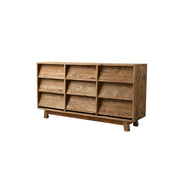 LUXORA Solid Wood Storage Cabinet Wooden Rails Built-in Handles 9 Drawer Cabinet for Living Room Bedroom Study