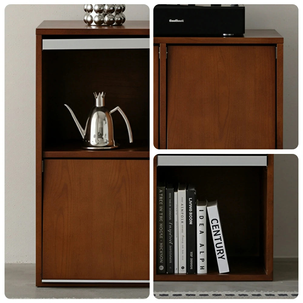 LUXORA Wooden Storage Side Cabinet Multi Compartment Wide Top 6 Door for Living Room Dining Room Study