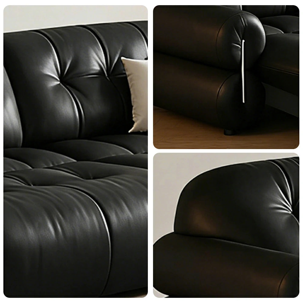 LUXORA 190/250cm 2-Seater Dual Electric Recliner Sofa Zero-Wall Design Multi-Mode Adjustable Backrest Ergonomic Comfort Top-Grain Leather - Black
