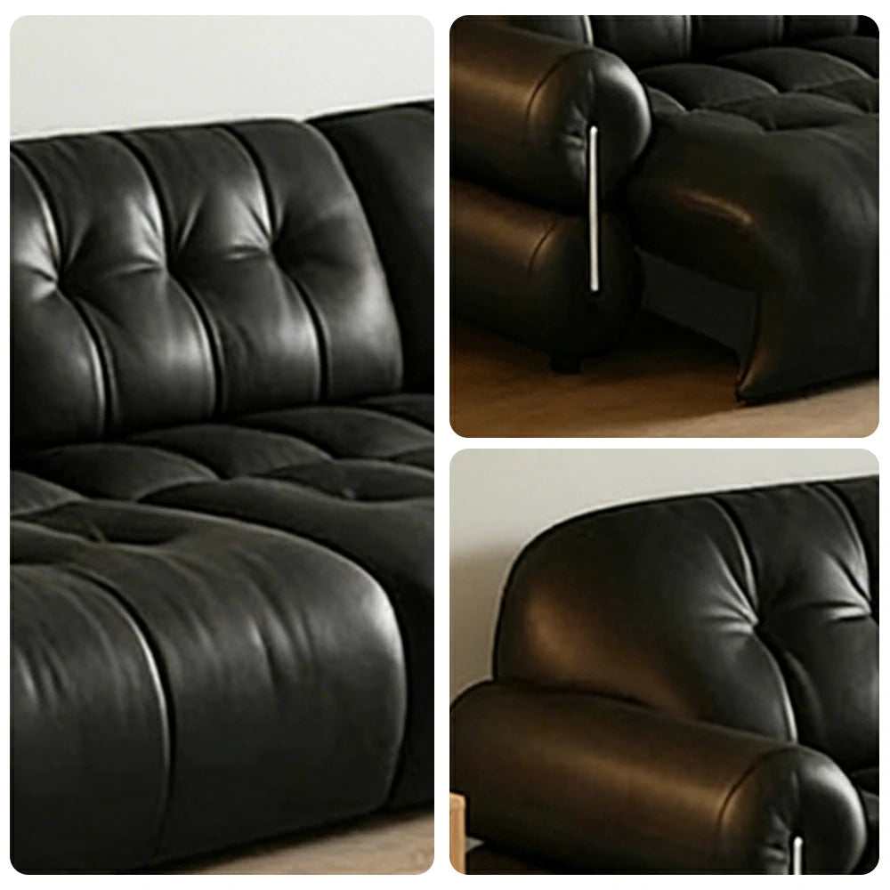 LUXORA 255/345cm 3-Seater Triple Electric Recliner Sofa Zero-Wall Design Multi-Mode Adjustable Backrest Ergonomic Comfort Top-Grain Leather - Black