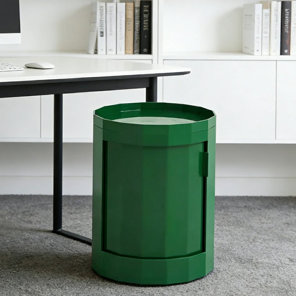 LUXORA 49/66cm Multi-Function Side Table - Removable Tray Design - Stable & Mobile Structure - Compact Rolling Storage Unit - Green