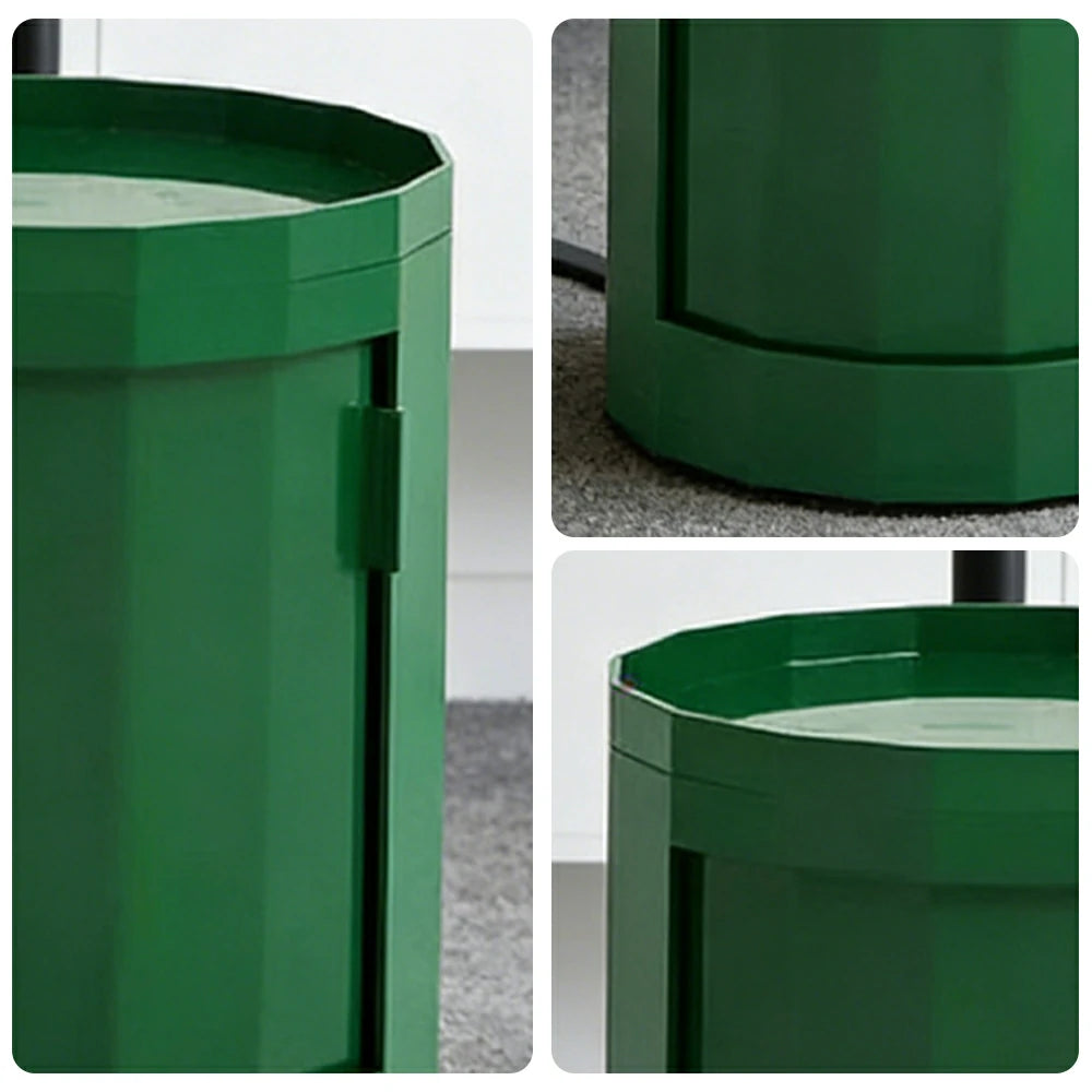 LUXORA 49/66cm Multi-Function Side Table - Removable Tray Design - Stable & Mobile Structure - Compact Rolling Storage Unit - Green