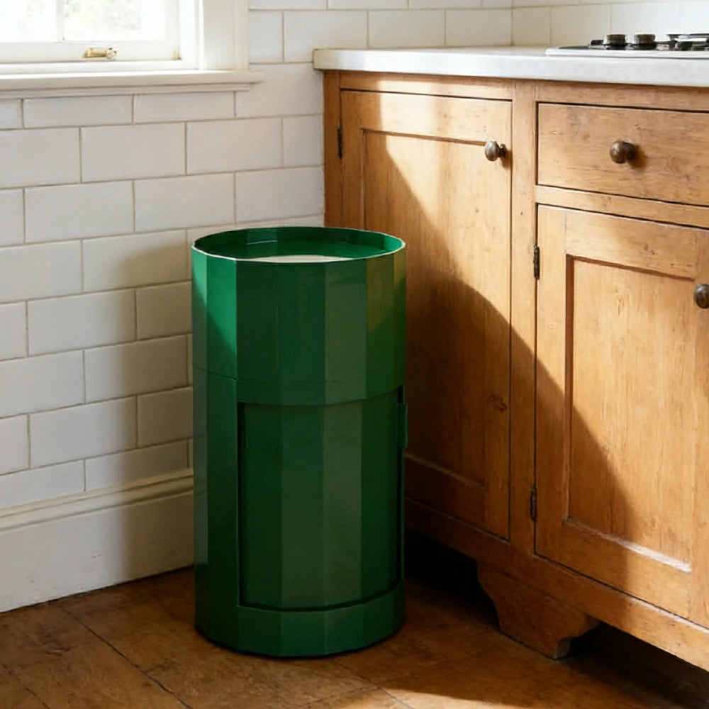 LUXORA 49/66cm Multi-Function Side Table - Removable Tray Design - Stable & Mobile Structure - Compact Rolling Storage Unit - Green