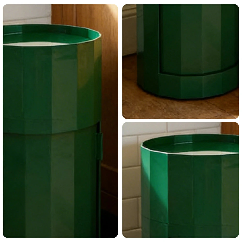 LUXORA 49/66cm Multi-Function Side Table - Removable Tray Design - Stable & Mobile Structure - Compact Rolling Storage Unit - Green