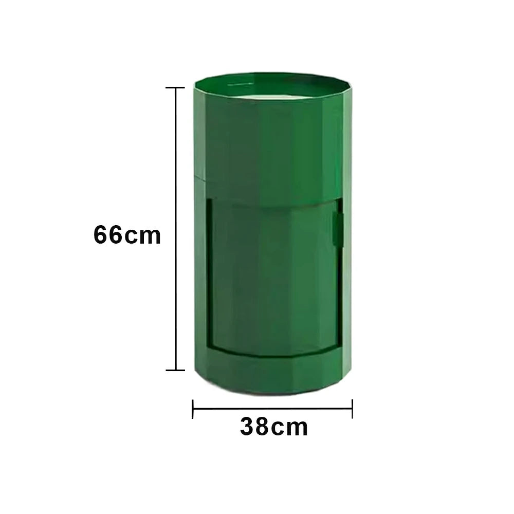 LUXORA 49/66cm Multi-Function Side Table - Removable Tray Design - Stable & Mobile Structure - Compact Rolling Storage Unit - Green