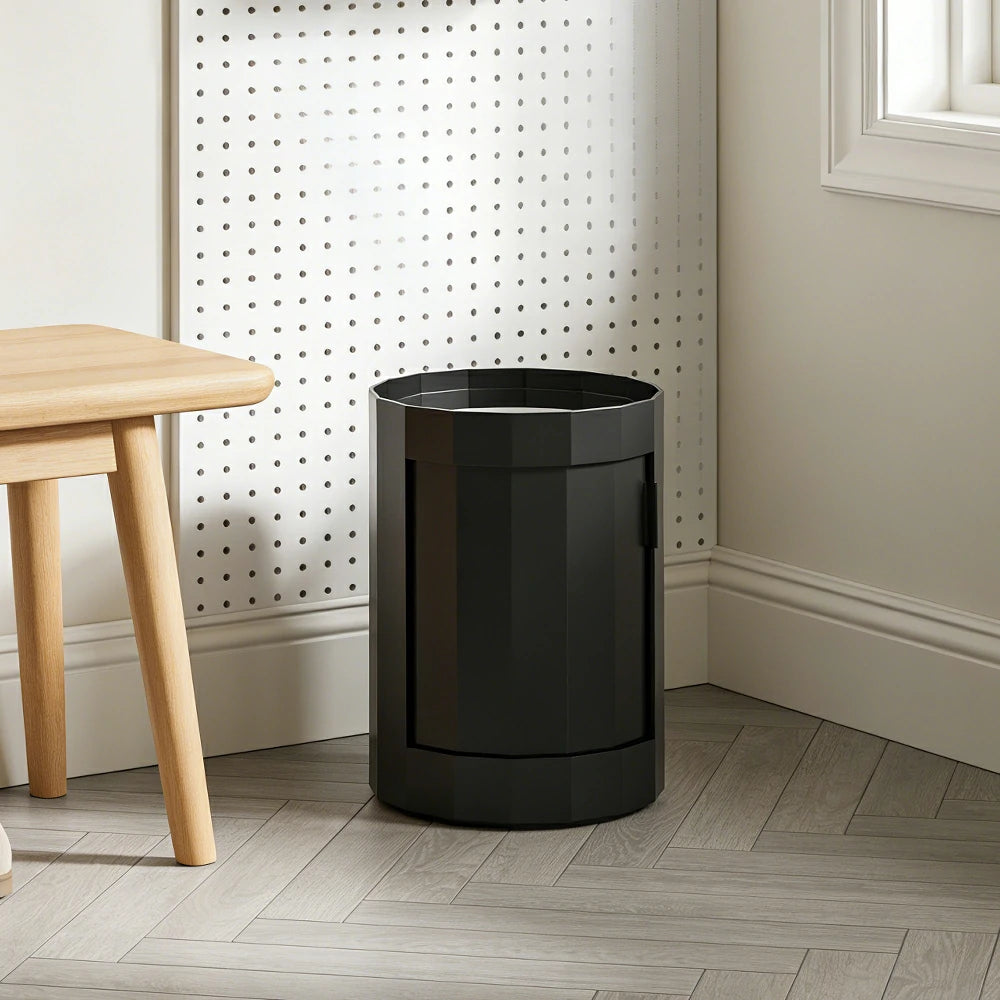 LUXORA 49/66cm Multi-Function Side Table - Removable Tray Design - Stable & Mobile Structure - Compact Rolling Storage Unit - Black