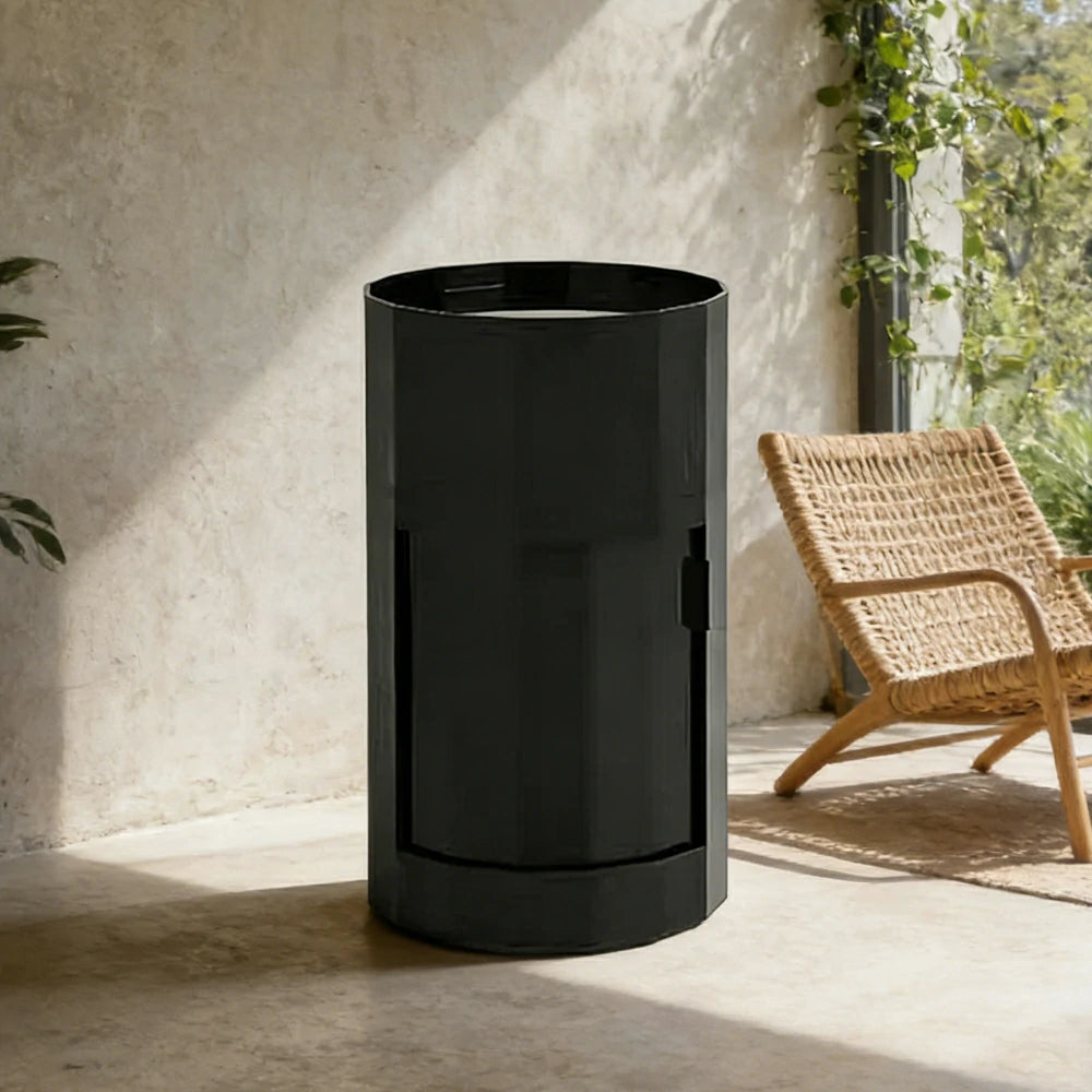 LUXORA 49/66cm Multi-Function Side Table - Removable Tray Design - Stable & Mobile Structure - Compact Rolling Storage Unit - Black