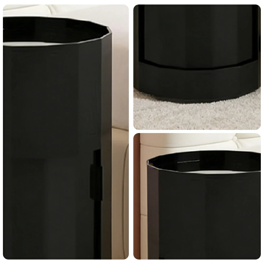 LUXORA 49/66cm Multi-Function Side Table - Removable Tray Design - Stable & Mobile Structure - Compact Rolling Storage Unit - Black