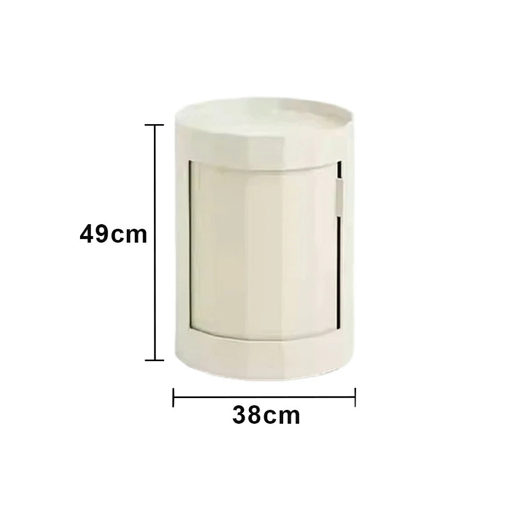 LUXORA 49/66cm Multi-Function Side Table - Removable Tray Design - Stable & Mobile Structure - Compact Rolling Storage Unit - White